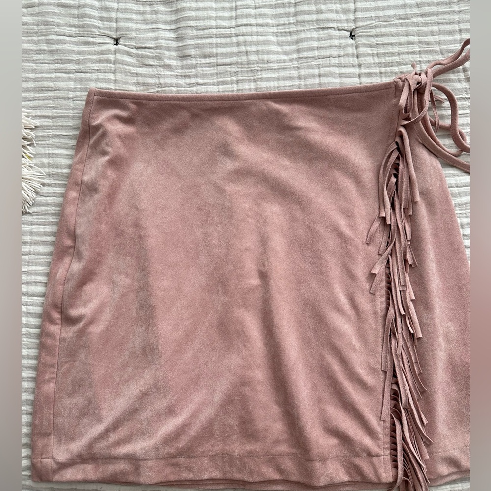 Pink mini skirt